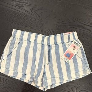 Rewash Blue and White Striped Jean Shorts